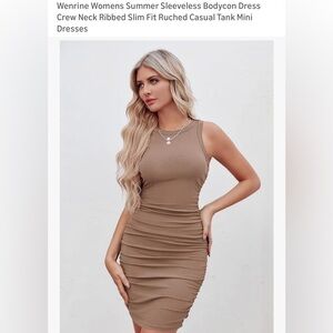 Khaki Dress + Necklace Bundle